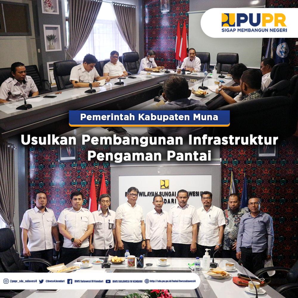 Pemerintah Kabupaten Muna Usulkan Pembangunan Pengaman Infrastruktur Pengaman Pantai